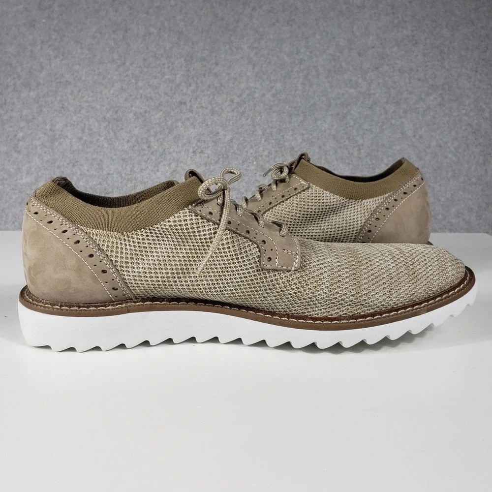 J.Murphy Johnston & Murphy Mens 10.5M Tan‎ Knit Wingtip Oxford Shoes 59-1770